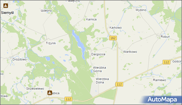 mapa Dargocice, Dargocice na mapie Targeo
