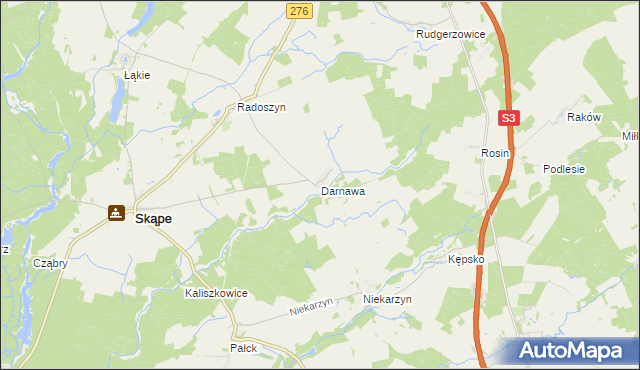 mapa Darnawa, Darnawa na mapie Targeo