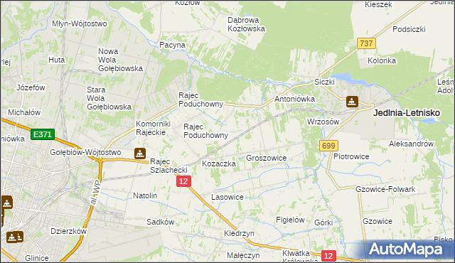 mapa Dawidów gmina Jedlnia-Letnisko, Dawidów gmina Jedlnia-Letnisko na mapie Targeo