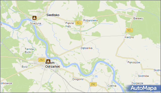 mapa Dębianka, Dębianka na mapie Targeo