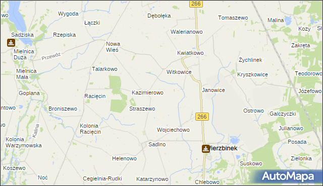 mapa Dobra Wola gmina Wierzbinek, Dobra Wola gmina Wierzbinek na mapie Targeo