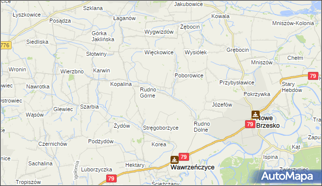 mapa Dobranowice gmina Igołomia-Wawrzeńczyce, Dobranowice gmina Igołomia-Wawrzeńczyce na mapie Targeo