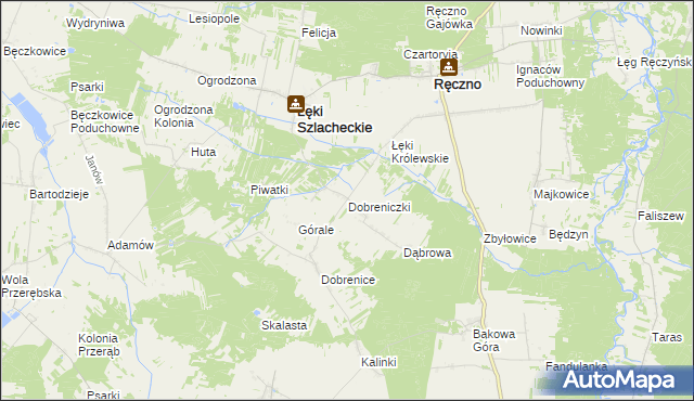 mapa Dobreniczki, Dobreniczki na mapie Targeo