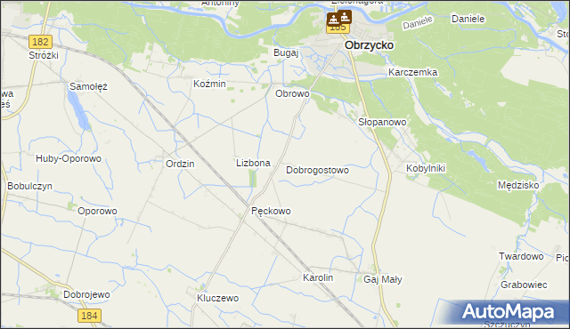 mapa Dobrogostowo, Dobrogostowo na mapie Targeo