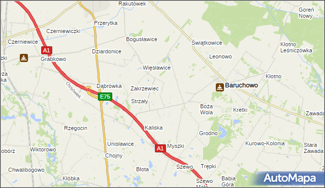 mapa Dobrzelewice, Dobrzelewice na mapie Targeo