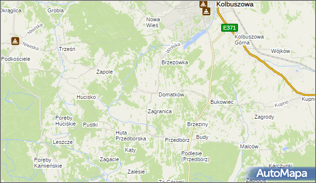 mapa Domatków, Domatków na mapie Targeo