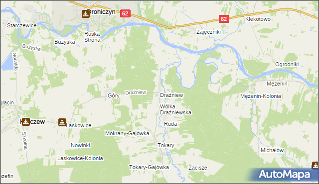 mapa Drażniew, Drażniew na mapie Targeo