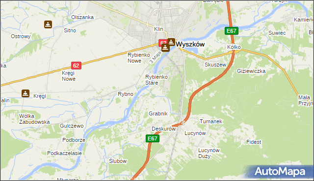 mapa Drogoszewo gmina Wyszków, Drogoszewo gmina Wyszków na mapie Targeo