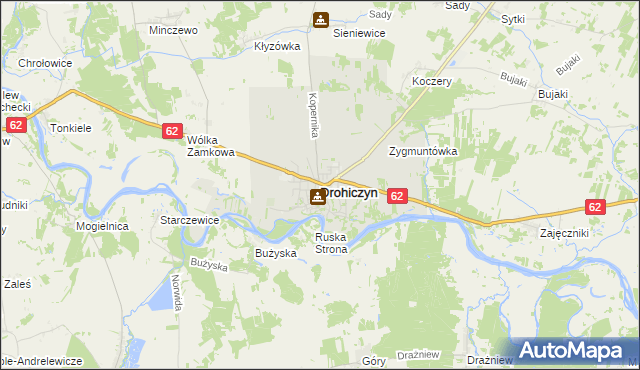 mapa Drohiczyn, Drohiczyn na mapie Targeo