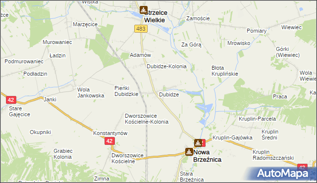 mapa Dubidze, Dubidze na mapie Targeo