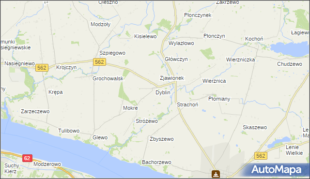 mapa Dyblin, Dyblin na mapie Targeo