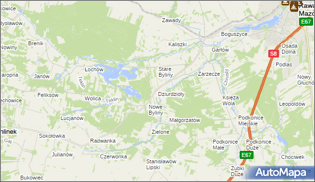 mapa Dziurdzioły, Dziurdzioły na mapie Targeo