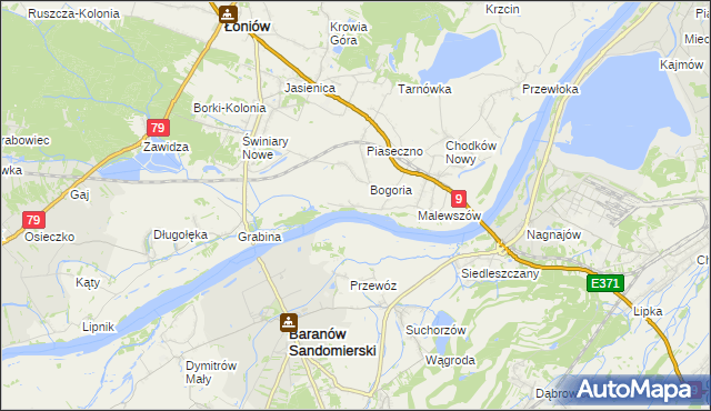 mapa Gągolin, Gągolin na mapie Targeo