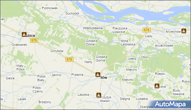 mapa Gilówka Górna, Gilówka Górna na mapie Targeo