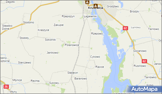 mapa Giżewo, Giżewo na mapie Targeo