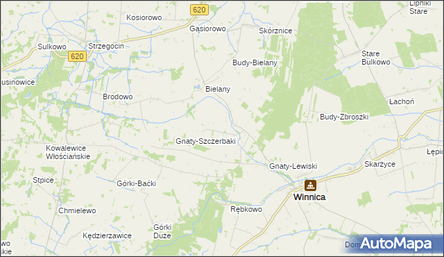 mapa Gnaty-Wieśniany, Gnaty-Wieśniany na mapie Targeo