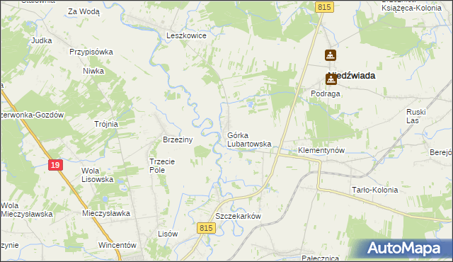mapa Górka Lubartowska, Górka Lubartowska na mapie Targeo