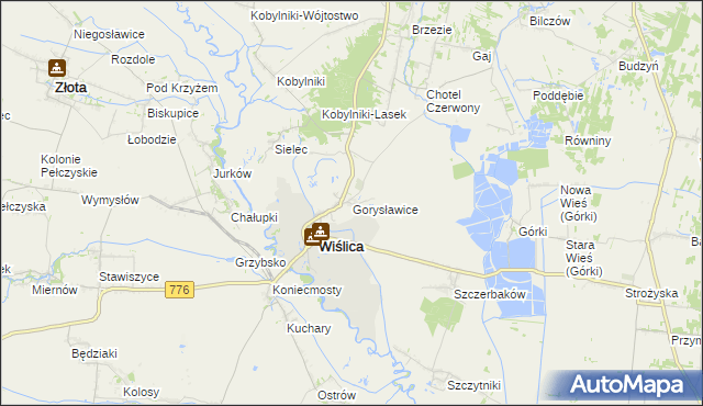 mapa Gorysławice, Gorysławice na mapie Targeo