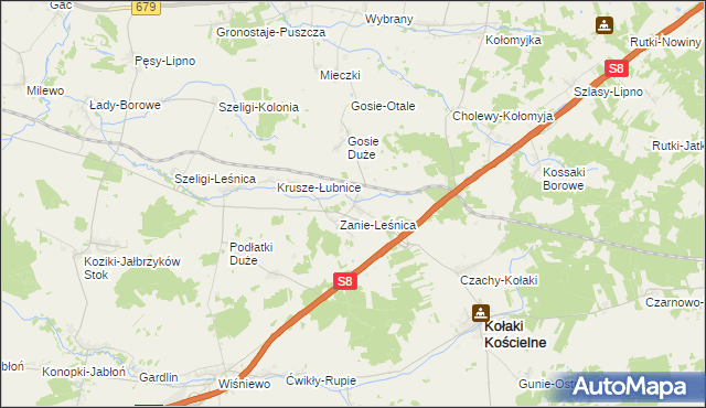 mapa Gosie Małe, Gosie Małe na mapie Targeo
