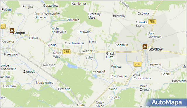 mapa Grabki Małe, Grabki Małe na mapie Targeo