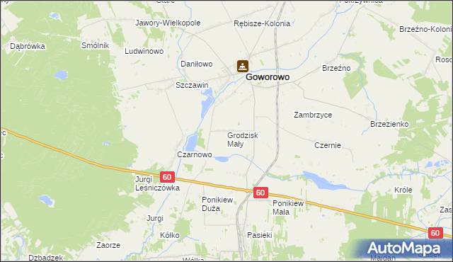mapa Grodzisk Mały, Grodzisk Mały na mapie Targeo