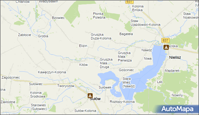 mapa Gruszka Mała Druga, Gruszka Mała Druga na mapie Targeo