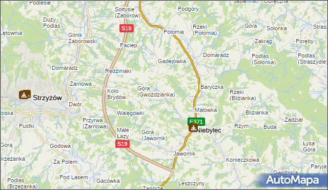 mapa Gwoździanka, Gwoździanka na mapie Targeo