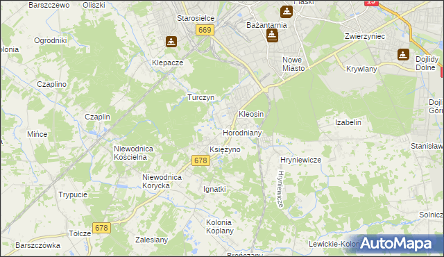 mapa Horodniany, Horodniany na mapie Targeo