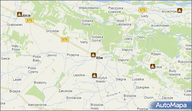 mapa Iłów, Iłów na mapie Targeo