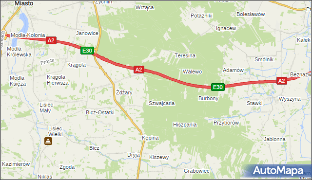 mapa Izabelin gmina Krzymów, Izabelin gmina Krzymów na mapie Targeo