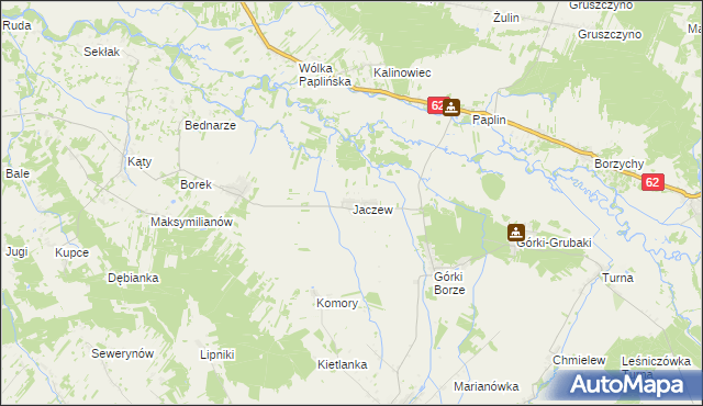 mapa Jaczew, Jaczew na mapie Targeo