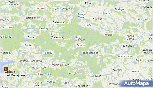 mapa Jamna, Jamna na mapie Targeo