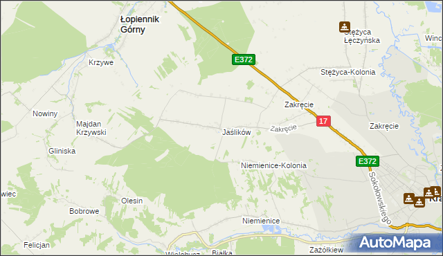 mapa Jaślików, Jaślików na mapie Targeo