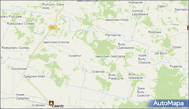 mapa Jaworowo-Jastrzębie, Jaworowo-Jastrzębie na mapie Targeo