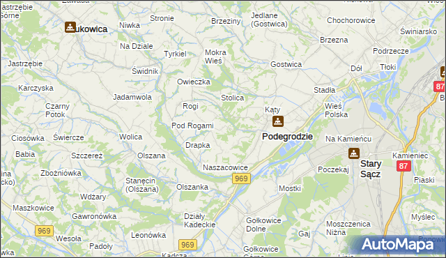 mapa Juraszowa, Juraszowa na mapie Targeo