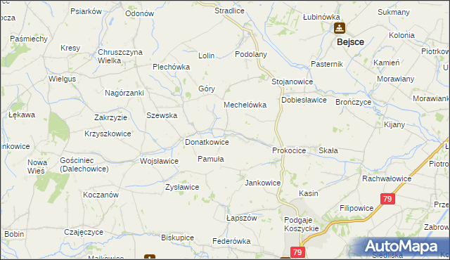 mapa Kaczkowice, Kaczkowice na mapie Targeo