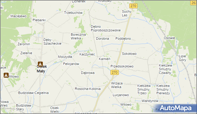 mapa Kamień gmina Koło, Kamień gmina Koło na mapie Targeo