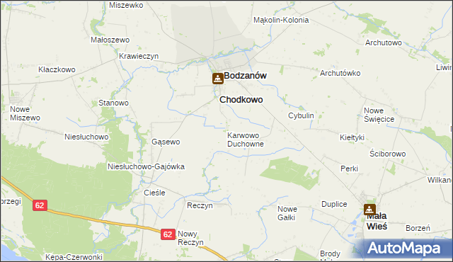 mapa Karwowo Duchowne, Karwowo Duchowne na mapie Targeo