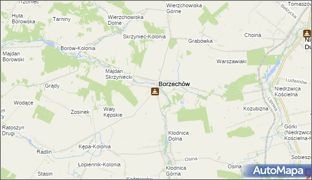 mapa Kępa Borzechowska, Kępa Borzechowska na mapie Targeo