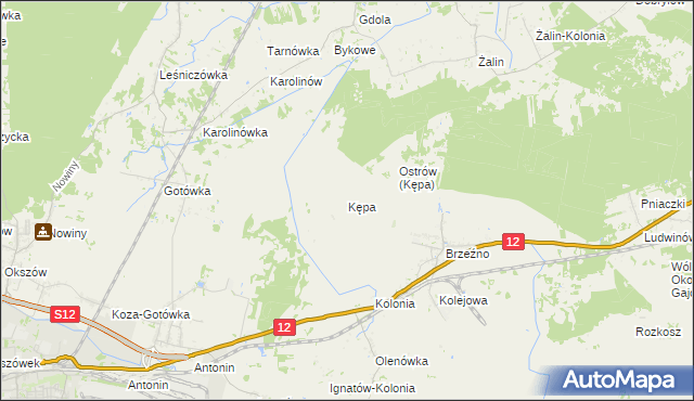mapa Kępa gmina Dorohusk, Kępa gmina Dorohusk na mapie Targeo