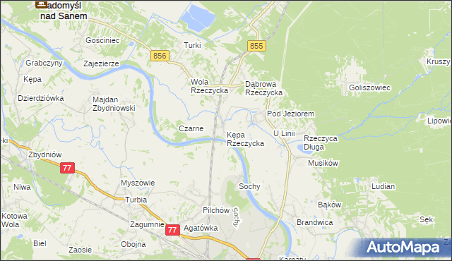 mapa Kępa Rzeczycka, Kępa Rzeczycka na mapie Targeo