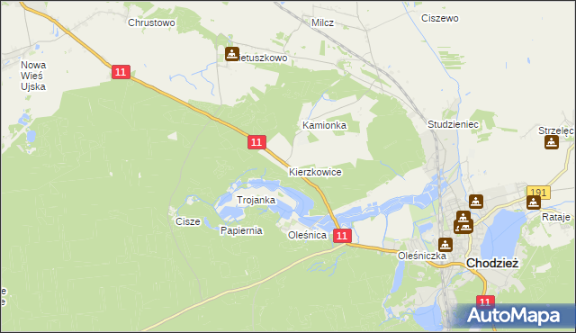 mapa Kierzkowice, Kierzkowice na mapie Targeo