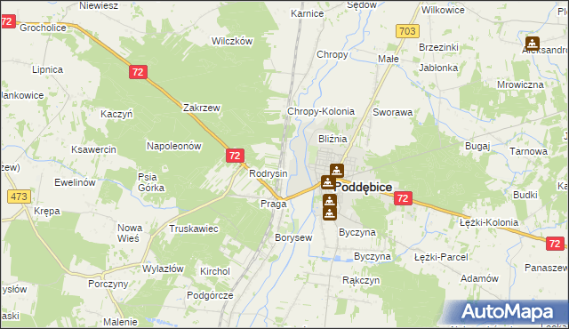 mapa Klementów, Klementów na mapie Targeo