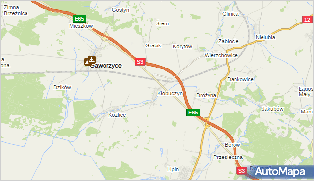 mapa Kłobuczyn, Kłobuczyn na mapie Targeo