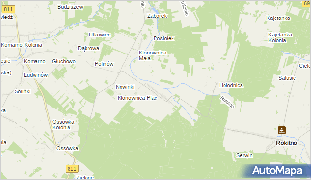 mapa Klonownica Duża, Klonownica Duża na mapie Targeo
