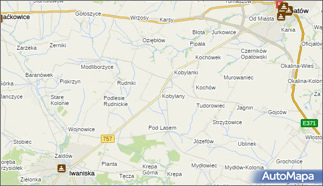 mapa Kobylany gmina Opatów, Kobylany gmina Opatów na mapie Targeo