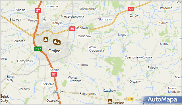 mapa Kociszew gmina Grójec, Kociszew gmina Grójec na mapie Targeo