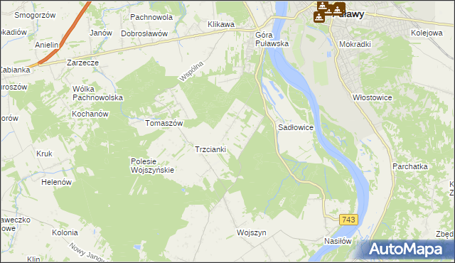 mapa Kolonia Góra Puławska, Kolonia Góra Puławska na mapie Targeo