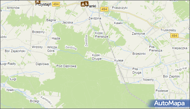 mapa Koski Pierwsze, Koski Pierwsze na mapie Targeo