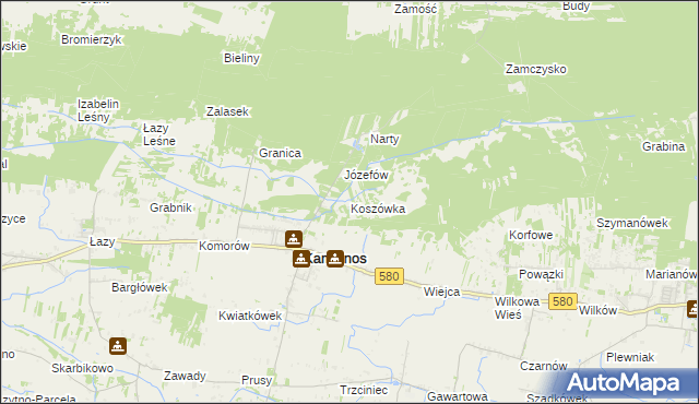 mapa Koszówka, Koszówka na mapie Targeo
